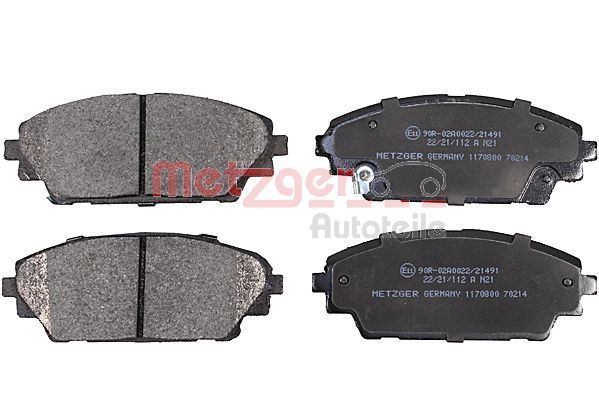 set placute frana,frana disc METZGER 1170800