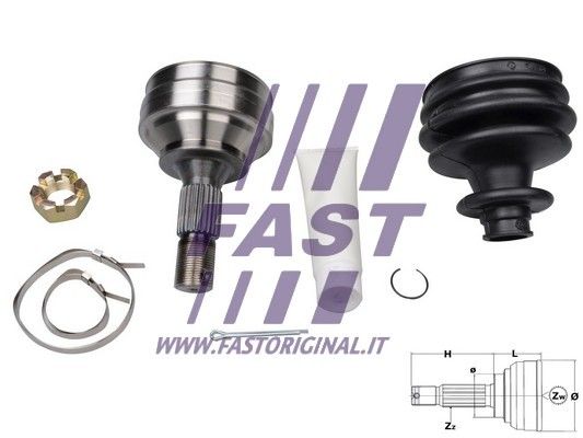 Zestaw przegubu, wał napędowy FAST FT25089K