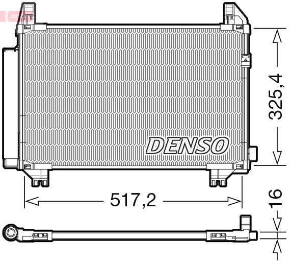 Kondenzátor, klimatizace DENSO DCN50107