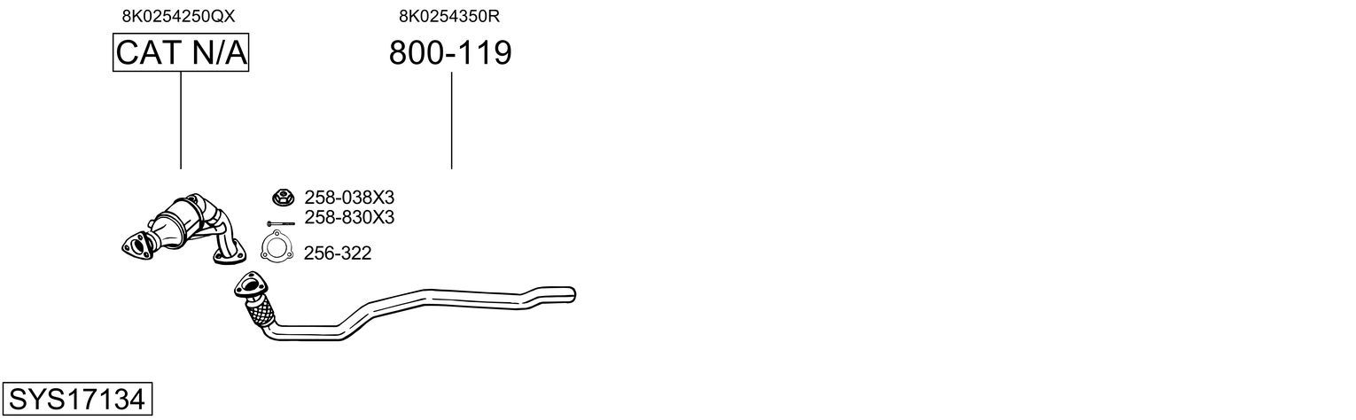 Układ wydechowy BOSAL SYS17134