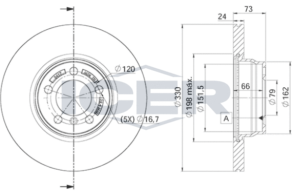 Tarcza hamulcowa ICER 78BD3417-2