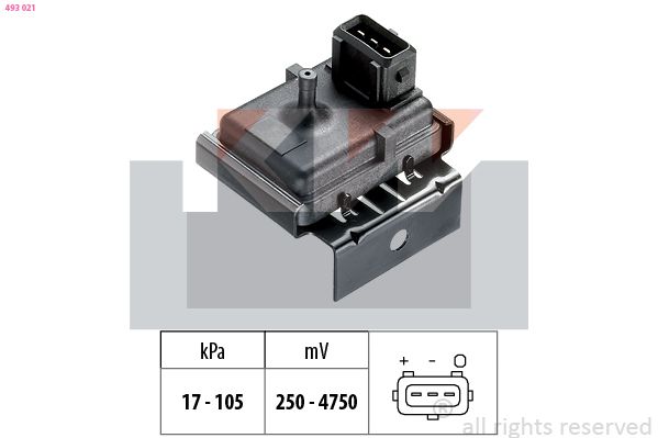 Czujnik ciśnienia powietrza, adaptacja wysokościowa KW 493 021