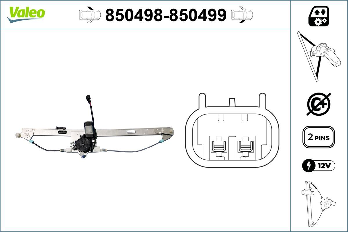 Mecanism actionare geam VALEO 850498