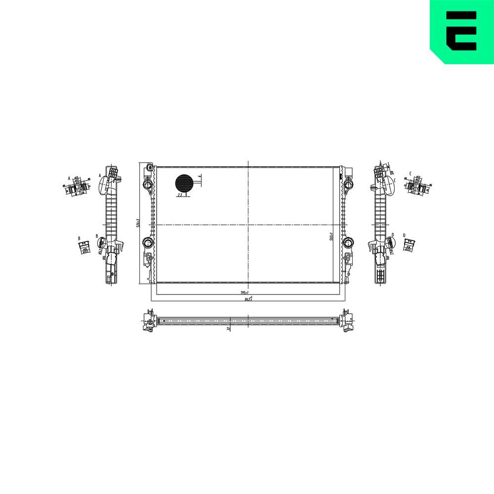 Radiator, racire motor ERA 673579