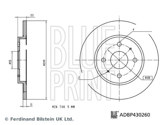 Disc frana BLUE PRINT ADBP430260
