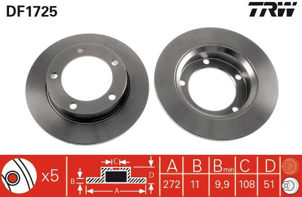 Brzdový kotouč TRW DF1725