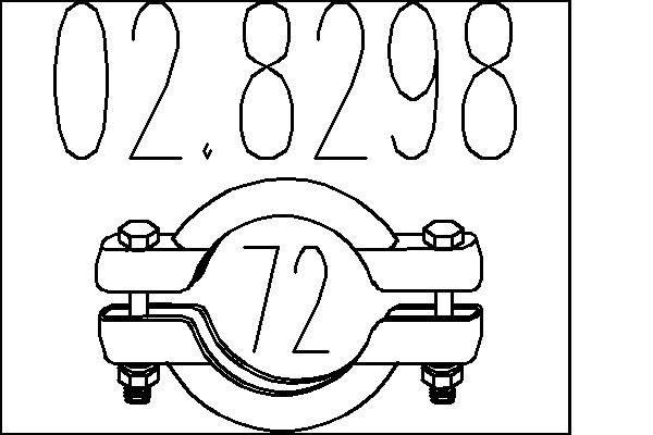 Łącznik rur, układ wydechowy MTS 02.8298