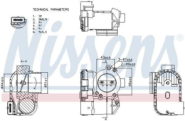 Korpus przepustnicy NISSENS 955112