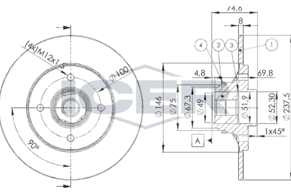 Tarcza hamulcowa ICER 78BD4901-1