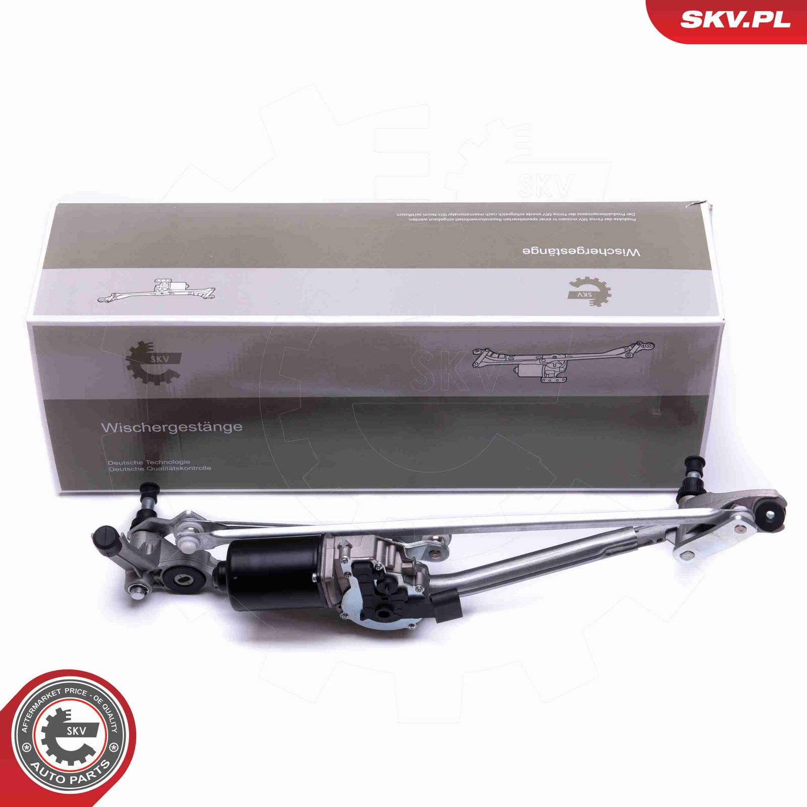 Stiklu tīrītāja sviru un stiepņu sistēma