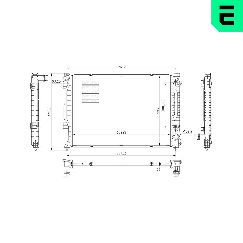 Radiator, racire motor ERA 673249