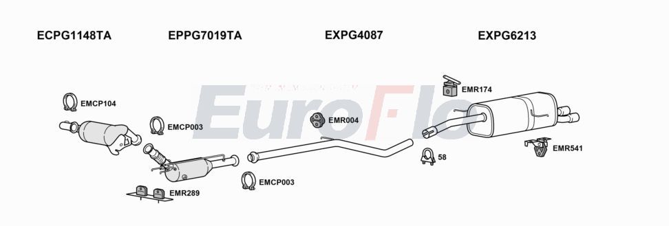 Układ wydechowy EUROFLO PGRCZ20D4001