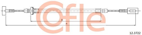 Cięgło, hamulec postojowy COFLE 12.3722