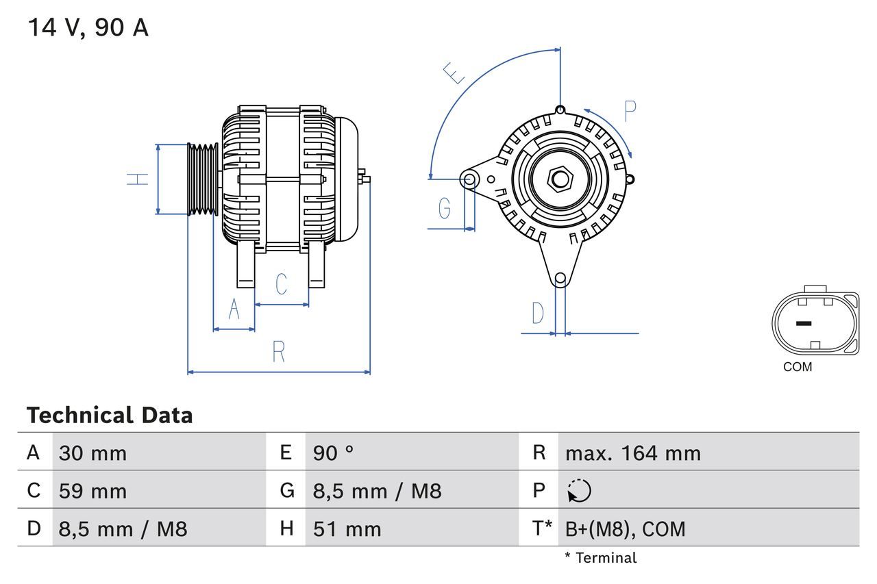 Alternátor BOSCH 0 986 084 750