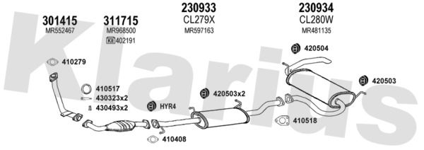 Układ wydechowy KLARIUS 210200E
