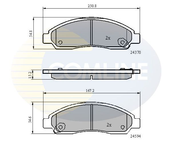 Zestaw klocków hamulcowych, hamulce tarczowe COMLINE CBP31573