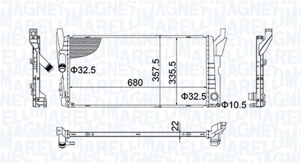 Chladič motora MAGNETI MARELLI 350213202900