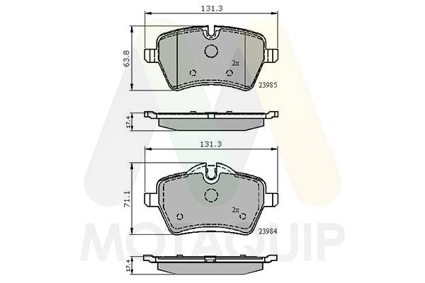 set placute frana,frana disc MOTAQUIP LVXL1390