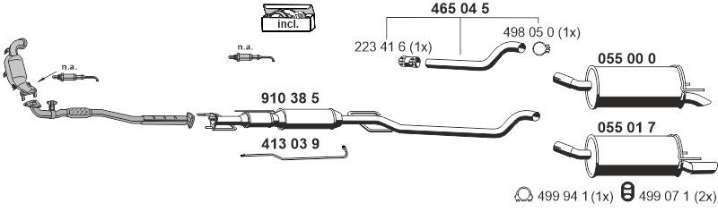 Układ wydechowy ERNST 050853