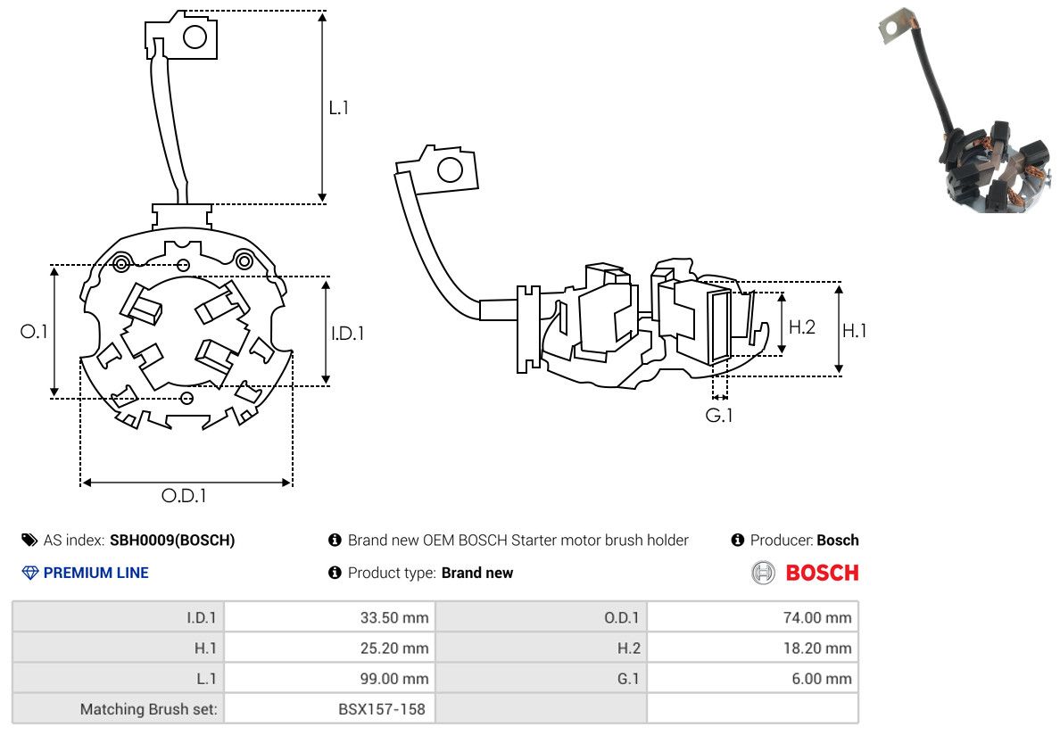 Levně Držák, uhlíkové kartáče AS-PL SBH0009(BOSCH)