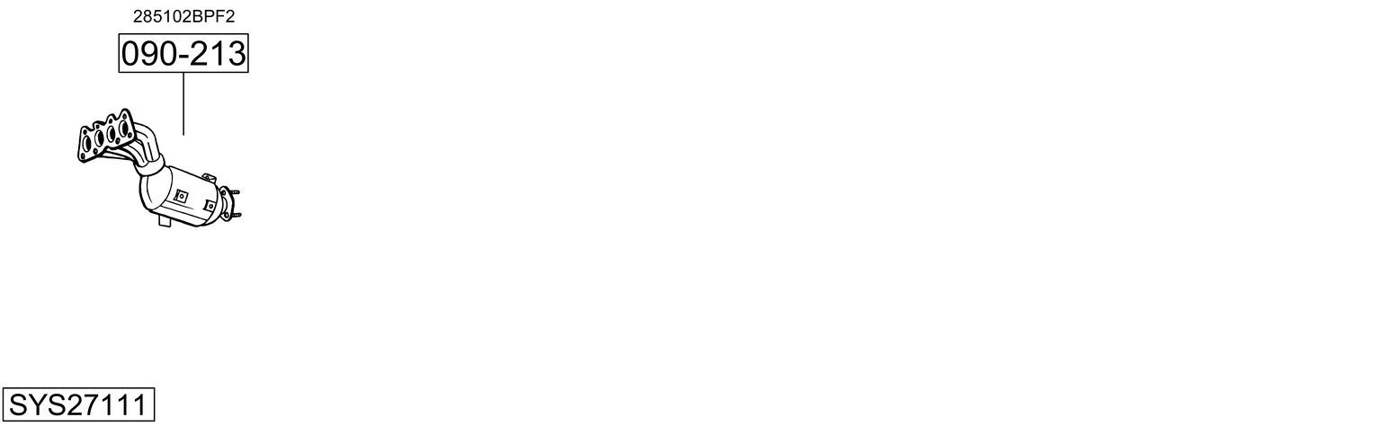 Układ wydechowy BOSAL SYS27111