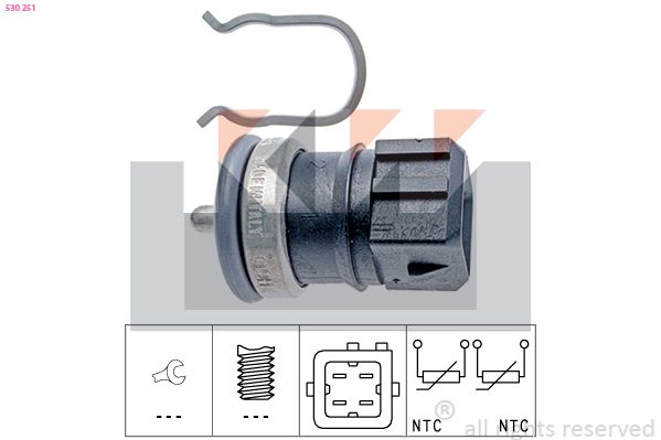 Czujnik, temperatura płynu chłodzącego KW 530 251