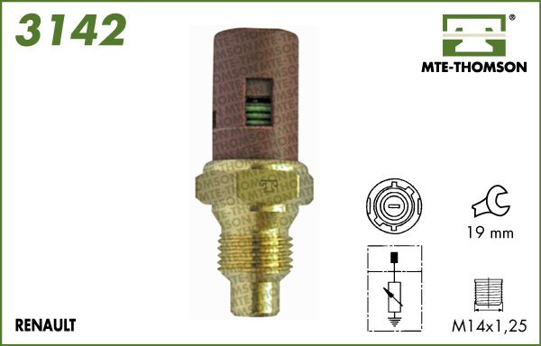 Czujnik, temperatura płynu chłodzącego MTE-THOMSON 3142
