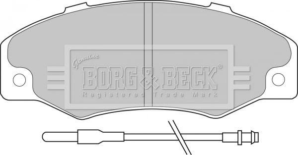 Zestaw klocków hamulcowych, hamulce tarczowe BORG & BECK BBP1078