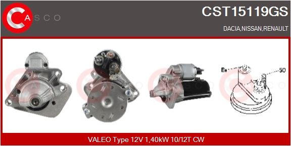 Levně Startér CASCO CST15119GS