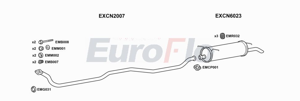 Układ wydechowy EUROFLO CNXAN19D3004A00