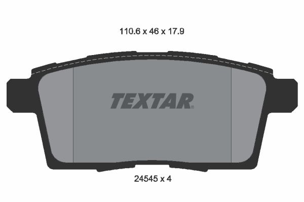 Sada brzdových platničiek kotúčovej brzdy TEXTAR 2454501