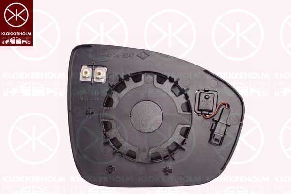 Szkło lusterka, lusterko zewnętrzne KLOKKERHOLM 60151063