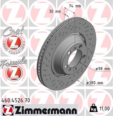 Brzdový kotouč ZIMMERMANN 460.4526.70