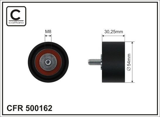 Vratná/vodiaca kladka rebrovaného klinového remeňa CAFFARO 500162