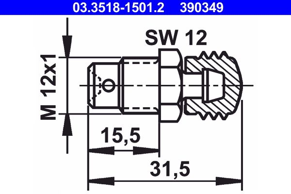 Odvzdušňovací šroub / ventil ATE 03.3518-1501.2