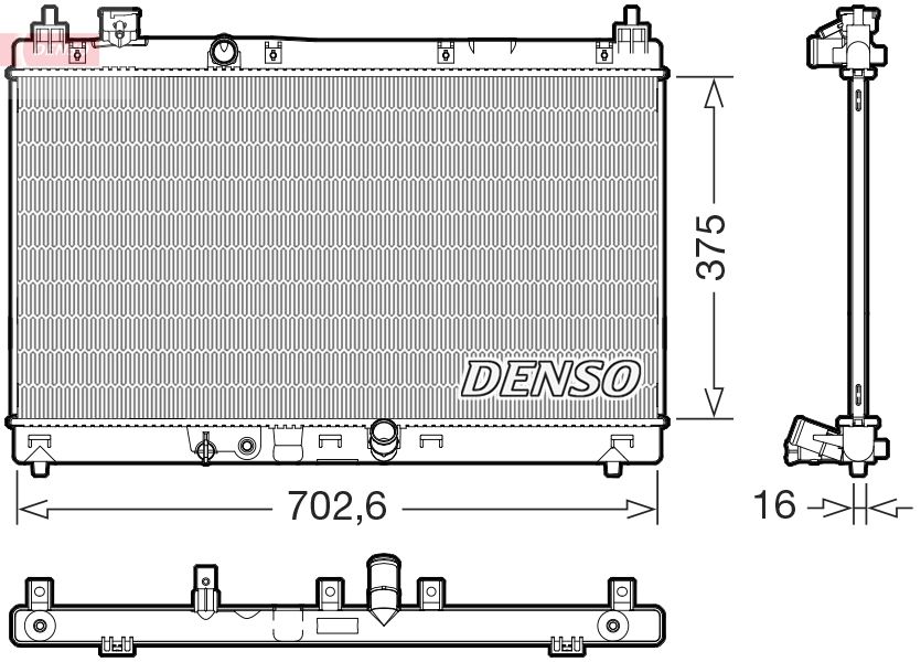 Radiator, racire motor DENSO DRM40057