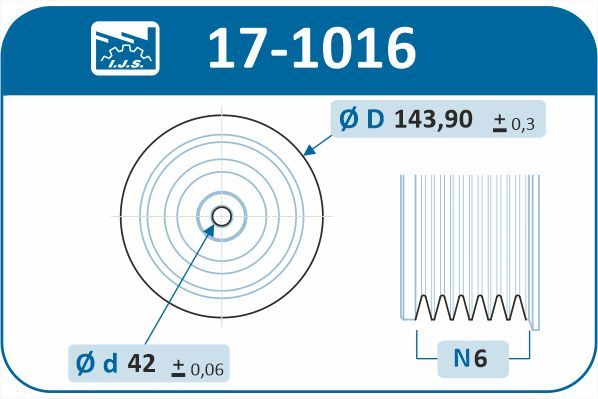 Levně Řemenice, klikový hřídel IJS GROUP 17-1016