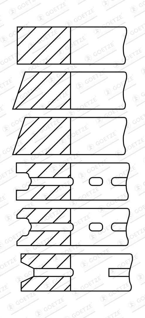 Set segmenti piston GOETZE ENGINE 08-525300-00