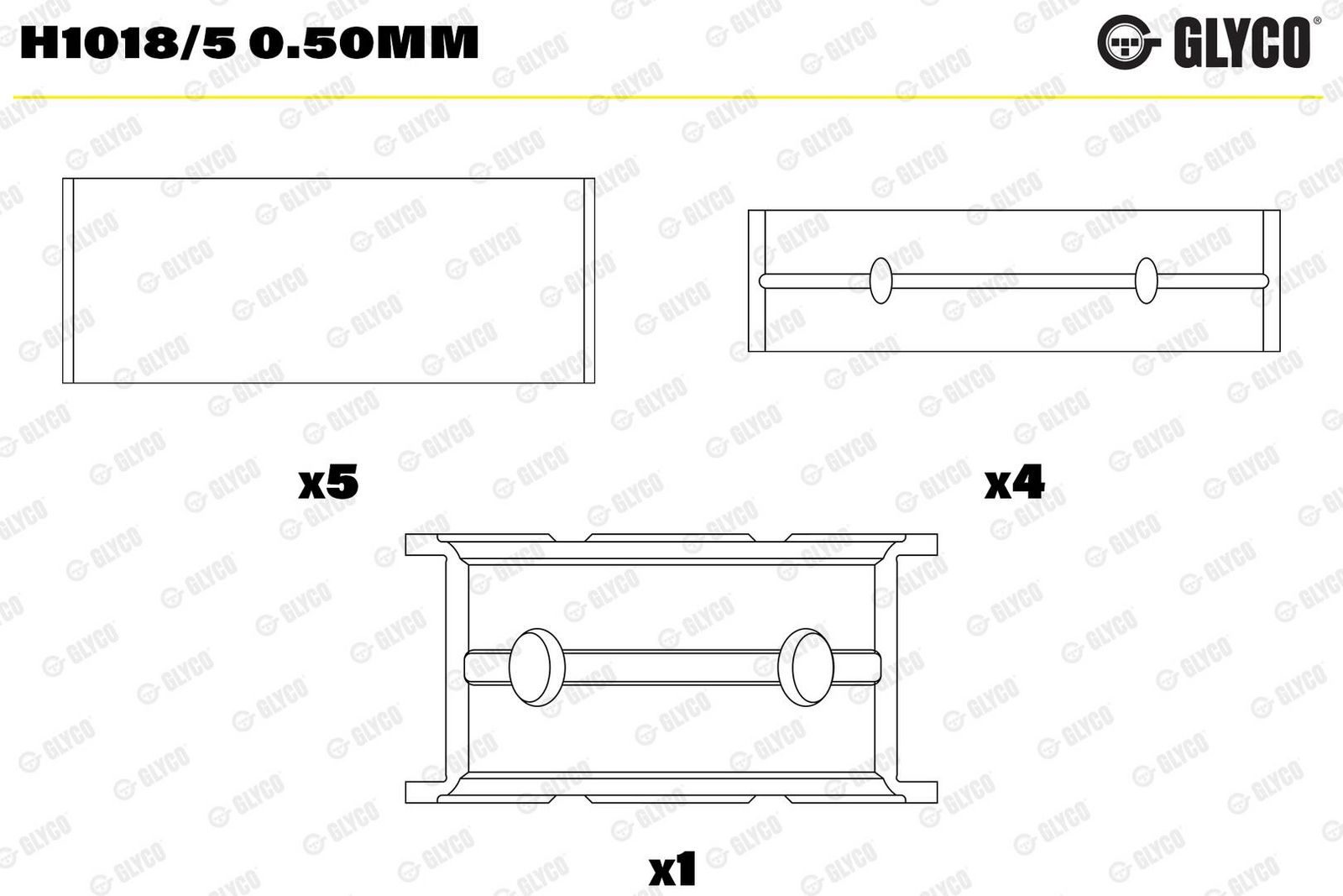Cuzinet arbore cotit GLYCO H1018/5 0.50mm