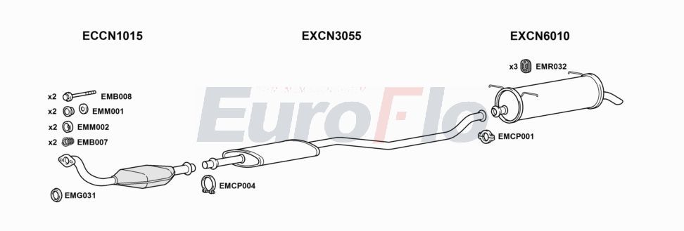 Układ wydechowy EUROFLO CNXAN20D1004B
