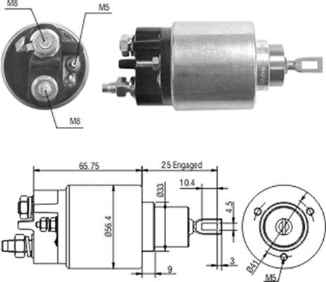 Levně Elektromagnetický spínač, startér MAGNETI MARELLI 940113050208