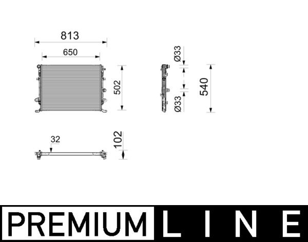Radiator, racire motor MAHLE BEHR *** PREMIUM LINE *** CR 2805 000P