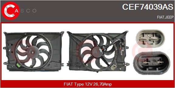 Elektromotor, větrák chladiče CASCO CEF74039AS