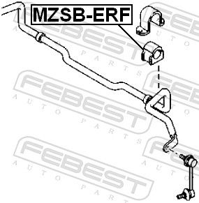 Levně Držák, Příčný stabilizátor FEBEST MZSB-ERF