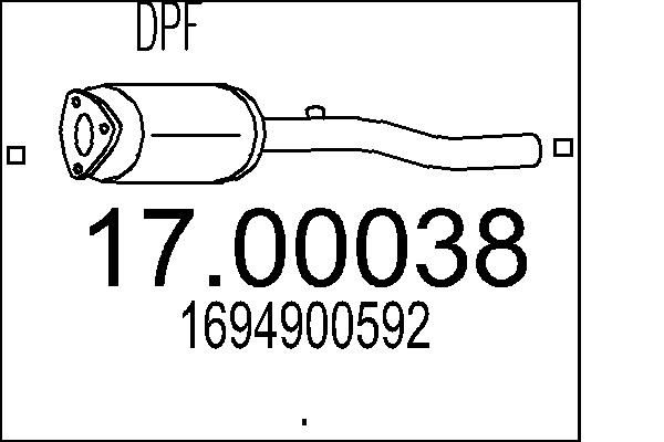Filtr sadzy / filtr cząstek stałych, układ wydechowy MTS 1694900592