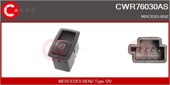 Spínač, zvedací zařízení oken CASCO CWR76030AS