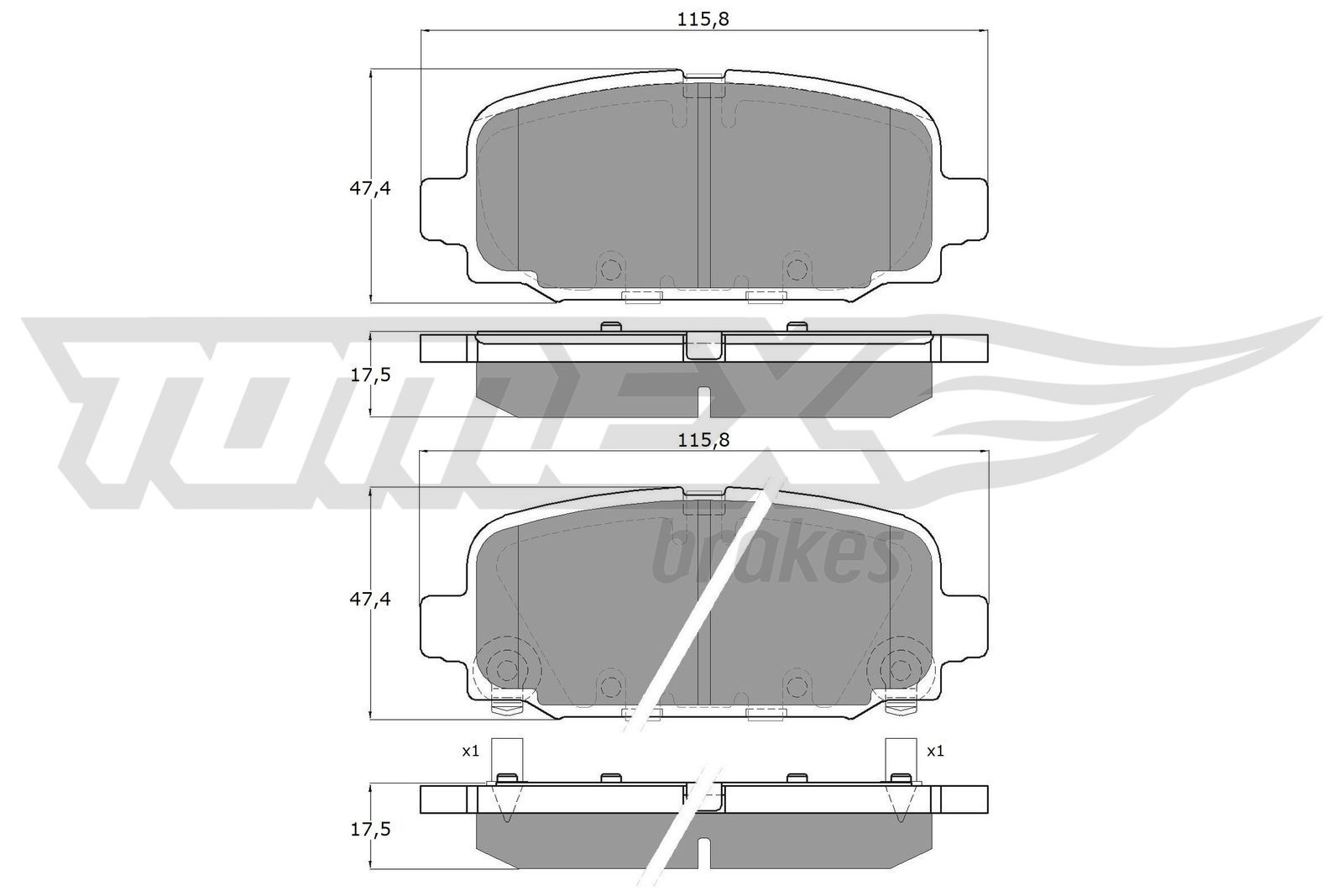 E-shop Sada brzdových platničiek kotúčovej brzdy TOMEX Brakes 19-79