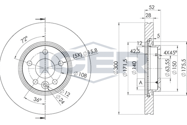 Tarcza hamulcowa ICER 78BD6765-2
