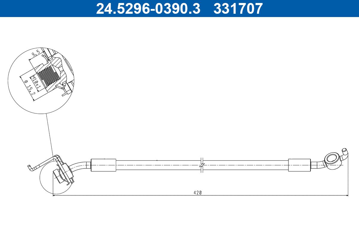 Furtun frana ATE 24.5296-0390.3