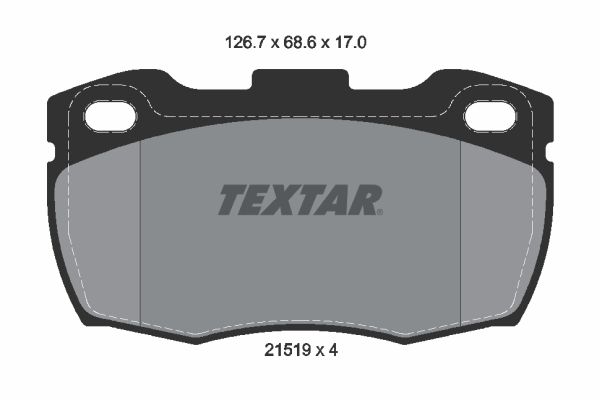 Sada brzdových platničiek kotúčovej brzdy TEXTAR 2151902